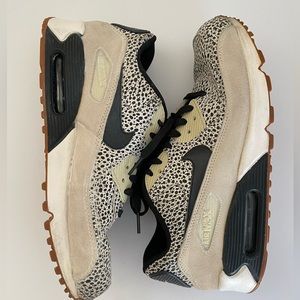 Women’s Nike Air Max 90 Premium “Safari”. US Size 11. Black/Gum Brown.